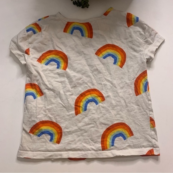 NADADELAZOS Rainbows Print short sleeve kids T-Shirt in Ivory 4 years tee - Picture 4 of 9